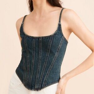 Vigoss Denim Corset Tank Top XL